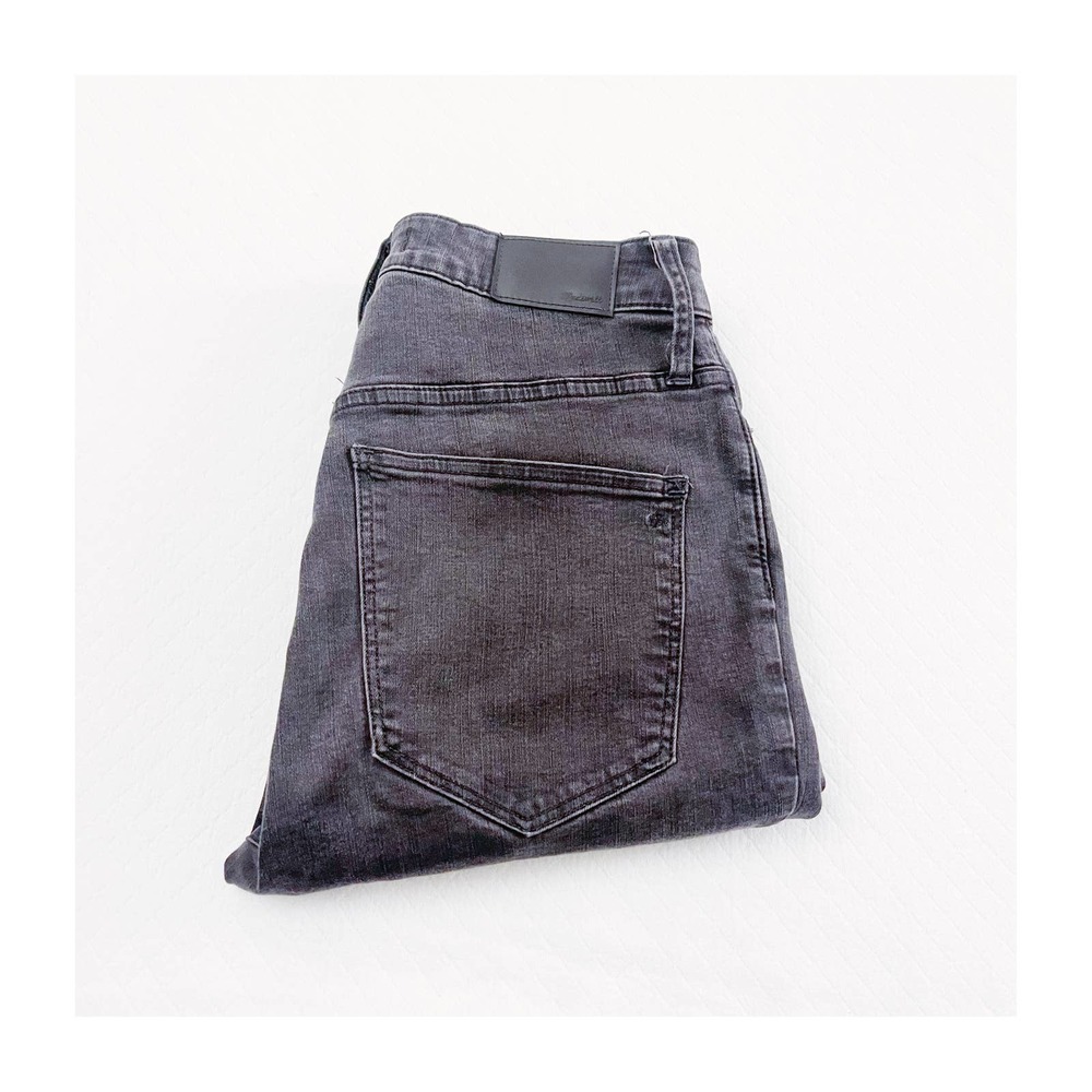 Madewell Curvy High Rise Skinny Denim Jeans Distressed Button Fly SZ30T